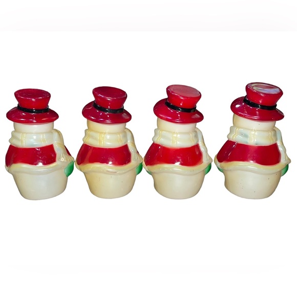 Snowman Blow Mold Pathway Markers Set Of 4 Lighted Christmas Yard - Picture 5 of 9
